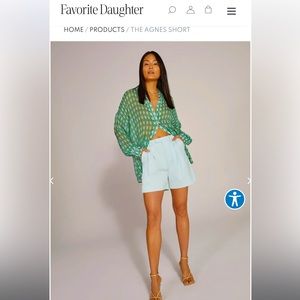 Favorite Daughter Baby Blue Agnes Short (brand new with tags)